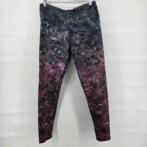 Soft Surroundings Leggings Medium Paisley Teal Purple Boho Casual Lounge